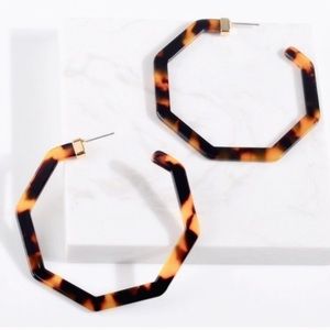 Tortoiseshell Hoop Earrings